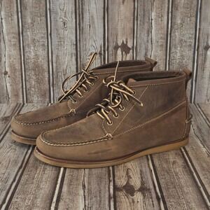 Sz 10.5 D Mens LL Bean Signature Jackman Ranger Brown Leather Moc Toe Boots